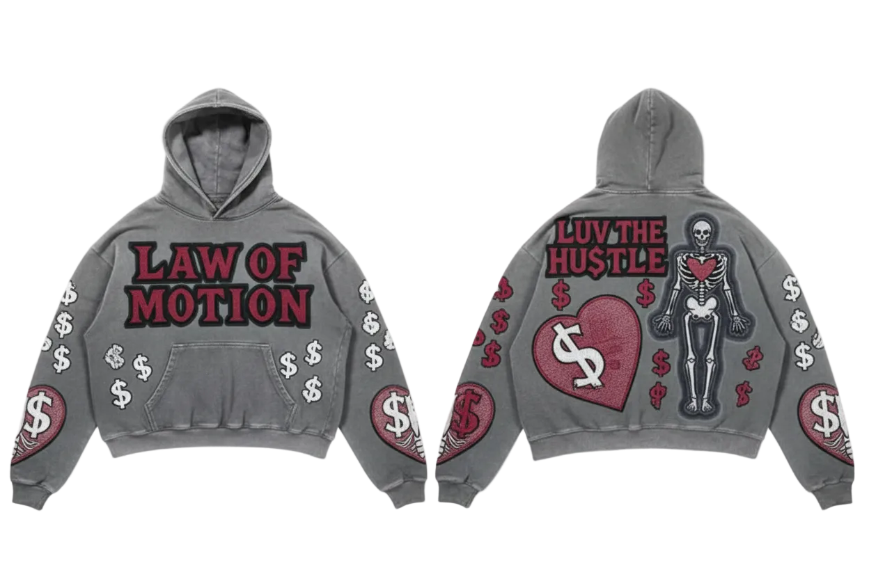 LUV THE HU$TLE Hoodie – Vintage Wash